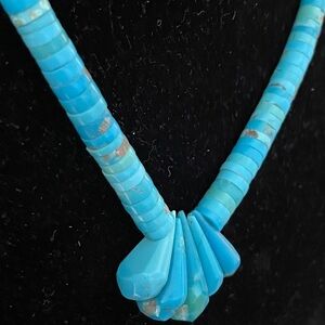Turquoise Heishi Necklace - Vibrant sky Blue Women's Jewelry